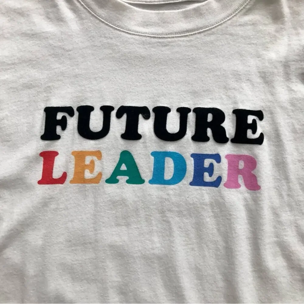 Treasure & Bond Kids' White Rainbow Future Leader Graphic Tee Size XL (14-16)